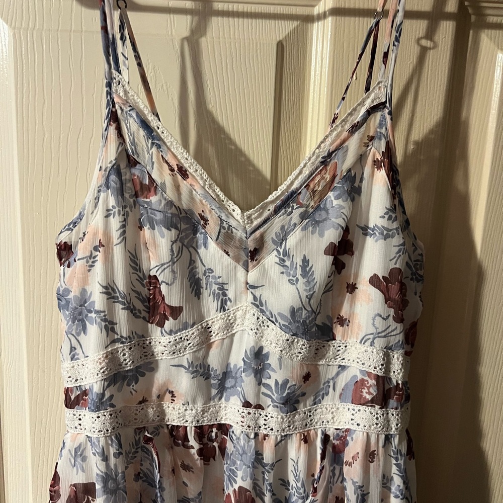 A&F Ruffle Drape Maxi Dress - Picture 2 of 8